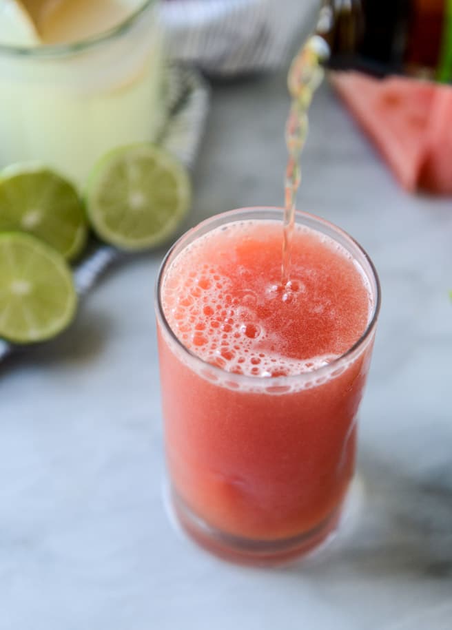 how to make a watermelon shandy I howsweeteats.com