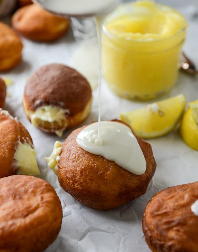 lemon cheesecake doughnuts I howsweeteats.com