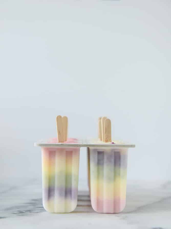 rainbow froyo pops I howsweeteats.com