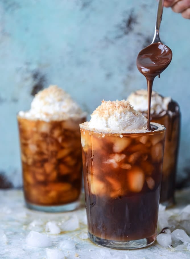 cold brew coffee soda floats I howsweeteats.com