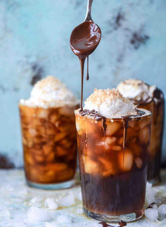 cold brew coffee soda floats I howsweeteats.com