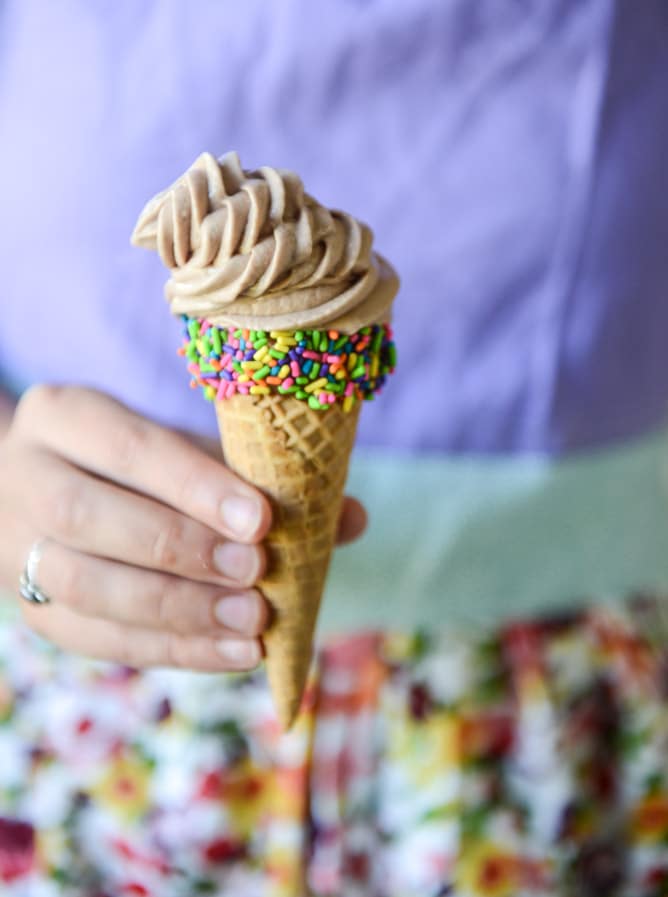 how to make homemade nutella soft serve I howsweeteats.com