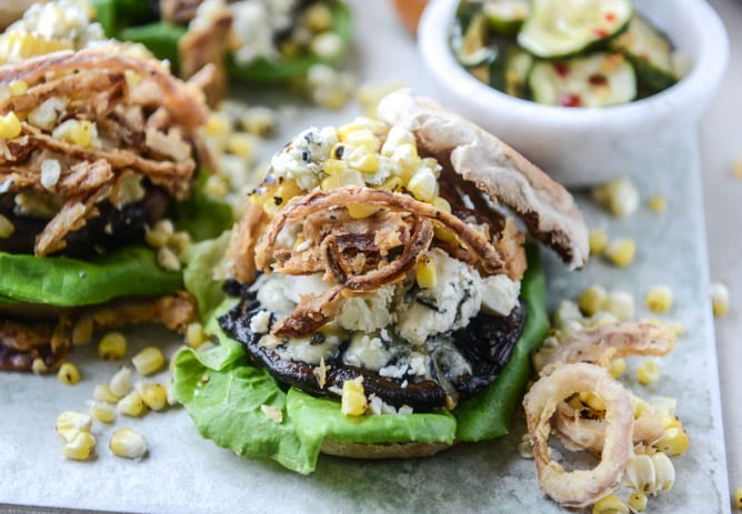 blue cheese portobello burgers by @howsweeteats I howsweeteats.com
