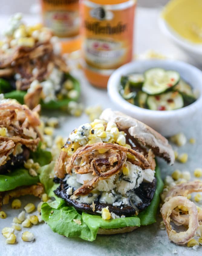 blue cheese portobello burgers by @howsweeteats I howsweeteats.com
