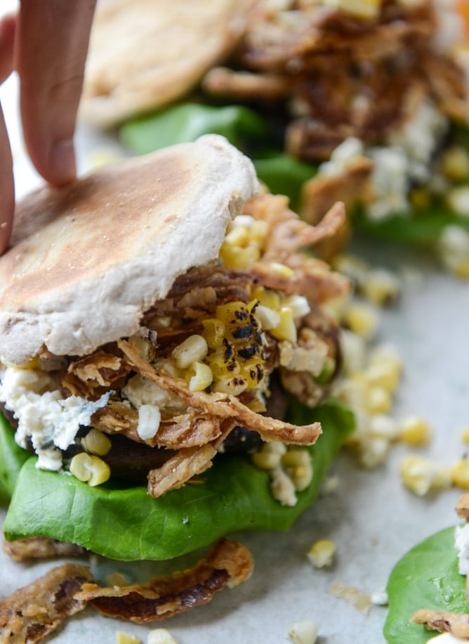 blue cheese portobello burgers by @howsweeteats I howsweeteats.com