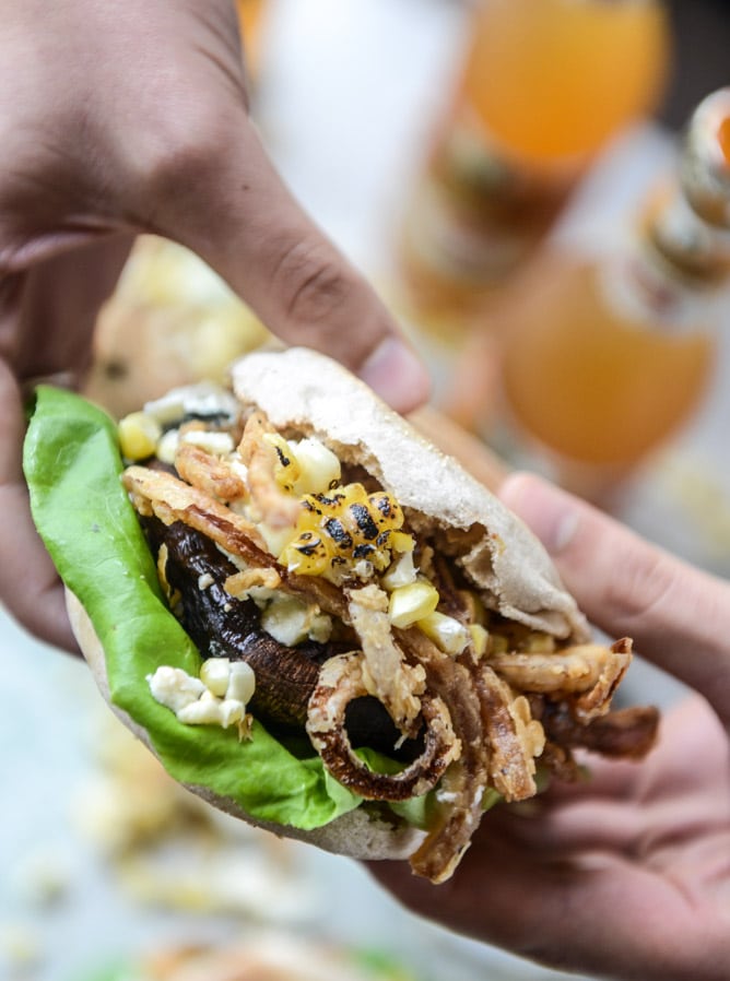 blue cheese portobello burgers by @howsweeteats I howsweeteats.com