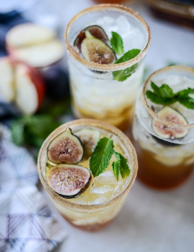 minted apple shrub & a maple fig bourbon soda I howsweeteats.com