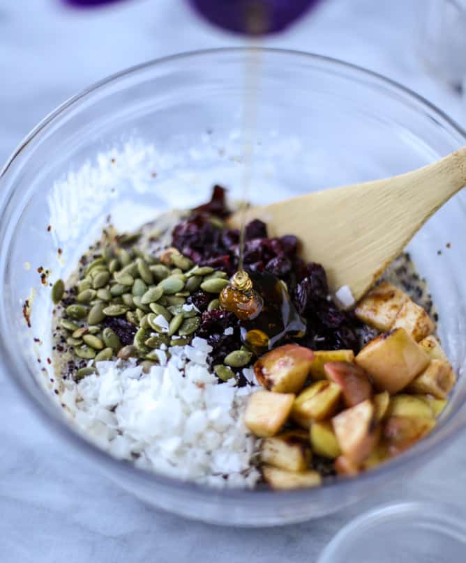 overnight autumn breakfast quinoa I howsweeteats.com