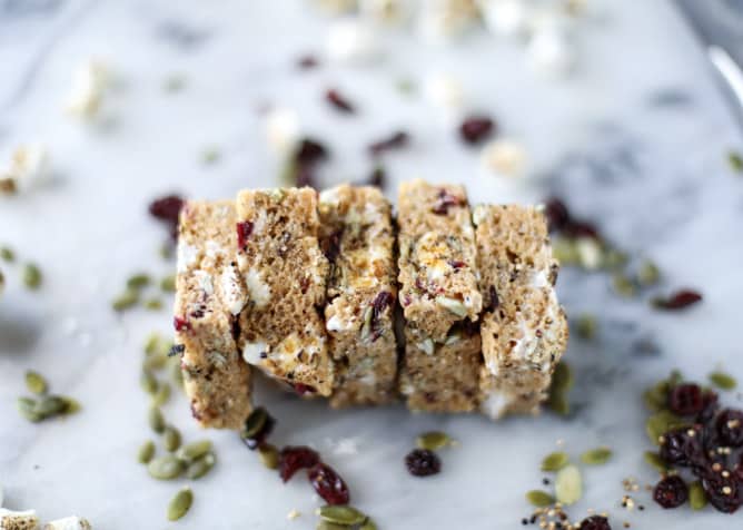 toasted marshmallow harvest rice krispie treats I howsweeteats.com