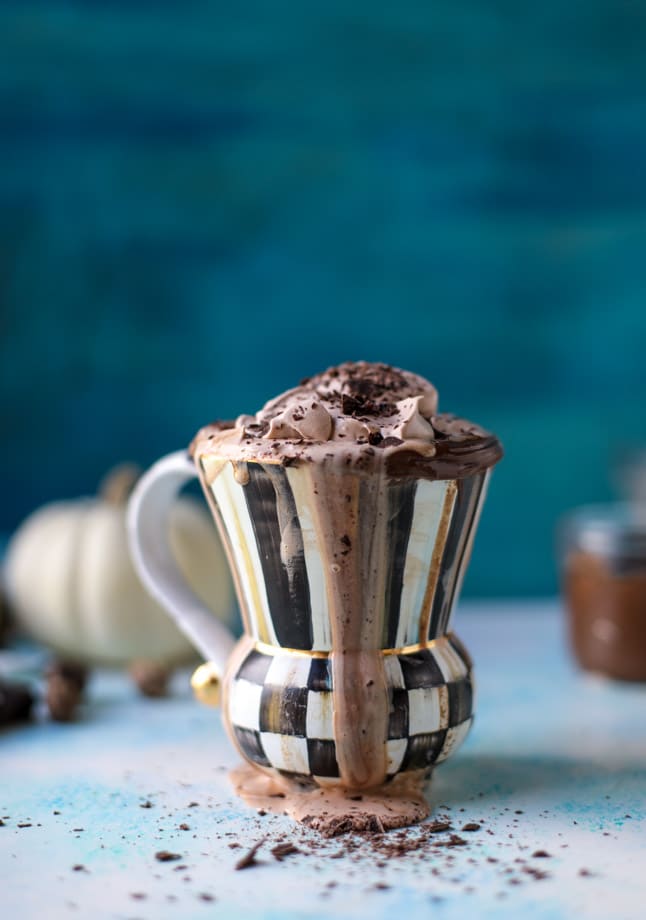 pumpkin nutella hot chocolate I howsweeteats.com