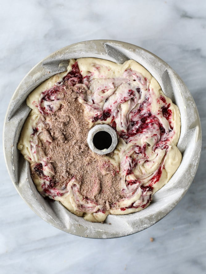 leftover cranberry sauce greek yogurt coffee cake I howsweeteats.com