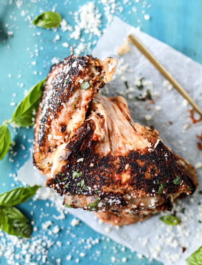 eggplant parmesan grilled cheese I howsweeteats.com 