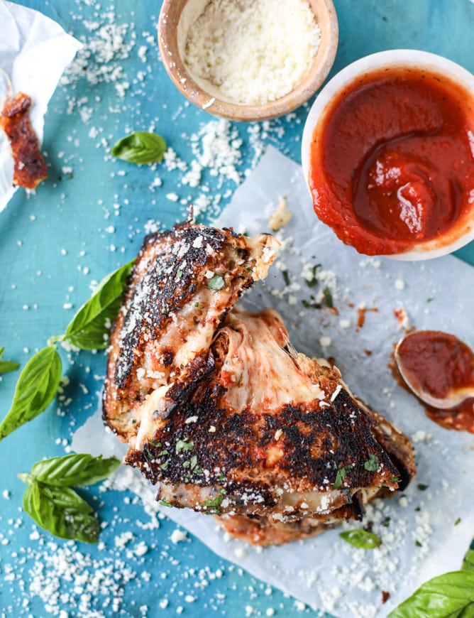 eggplant parmesan grilled cheese I howsweeteats.com 