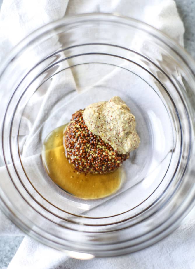 mustard roasted brussels sprouts I howsweeteats.com 