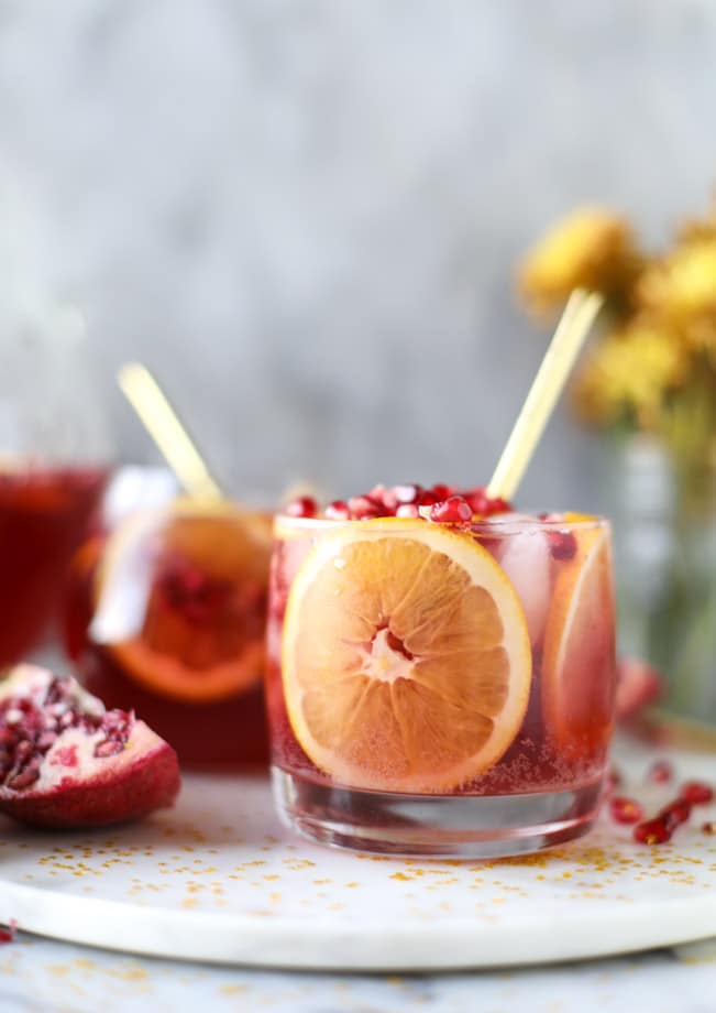 pomegranate orange punch I howsweeteats.com 