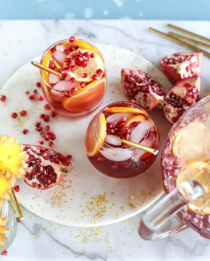pomegranate orange punch I howsweeteats.com 