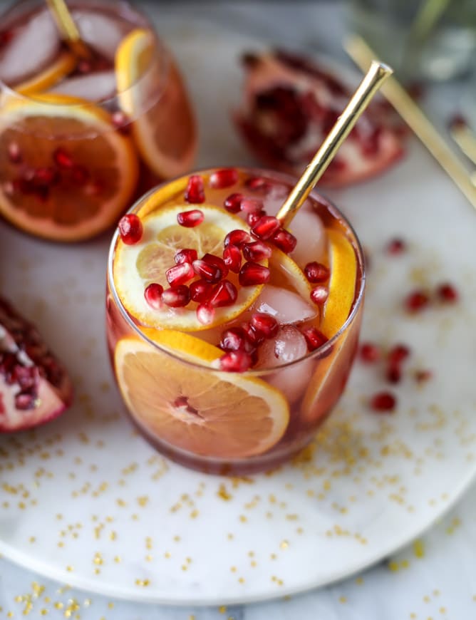 pomegranate orange punch I howsweeteats.com 