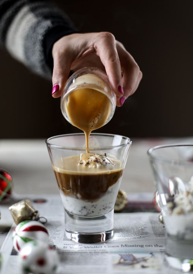 how to make peppermint affogato (video!) I howsweeteats.com 