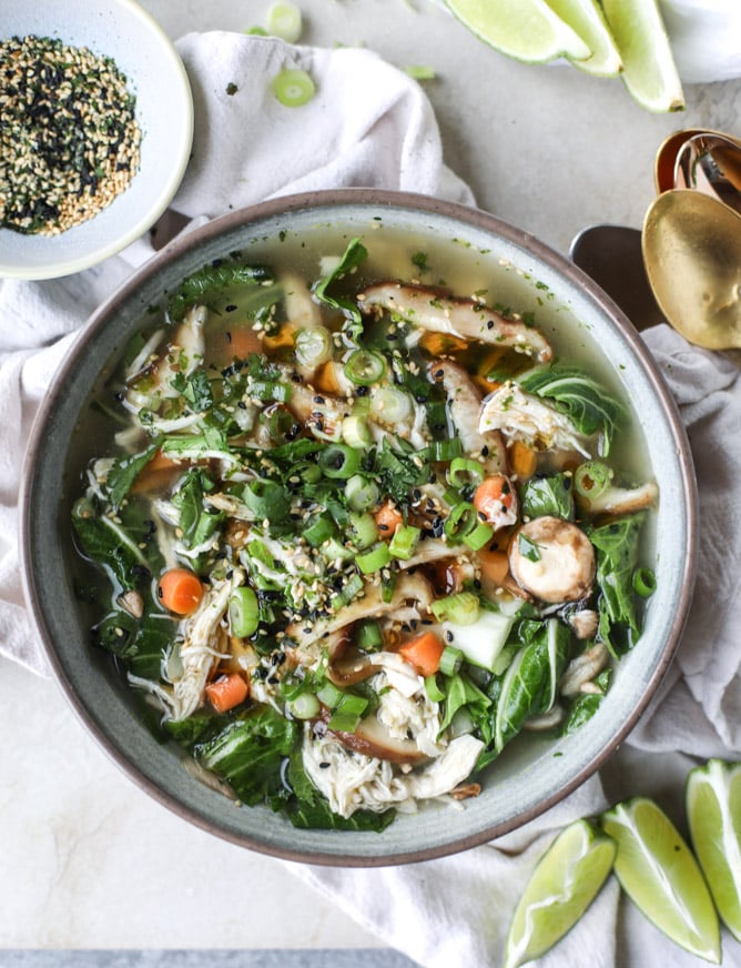 asian chicken soup I howsweeteats.com 