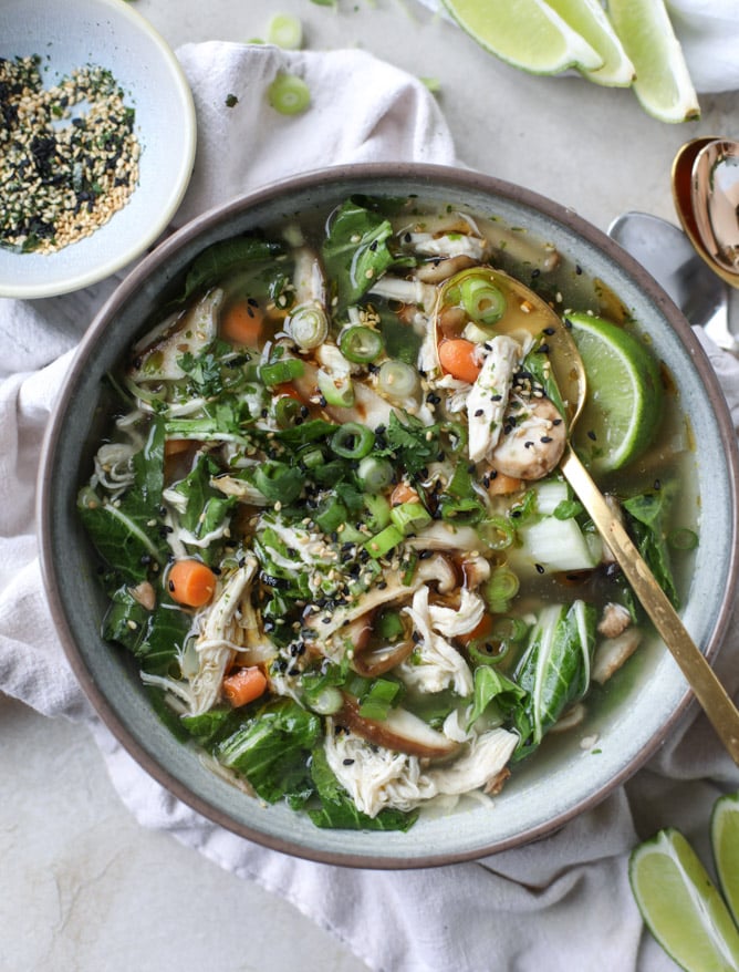 asian chicken soup I howsweeteats.com 