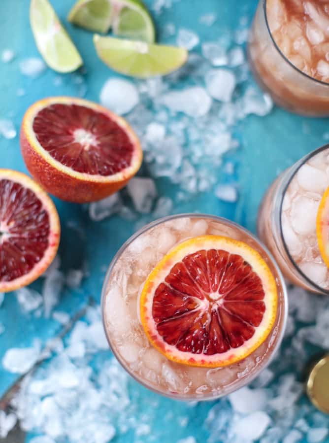 blood orange tequila fizz I howsweeteats.com 