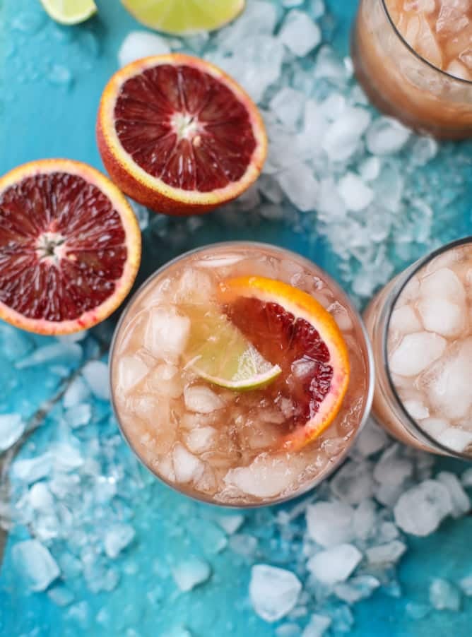 blood orange tequila fizz I howsweeteats.com 