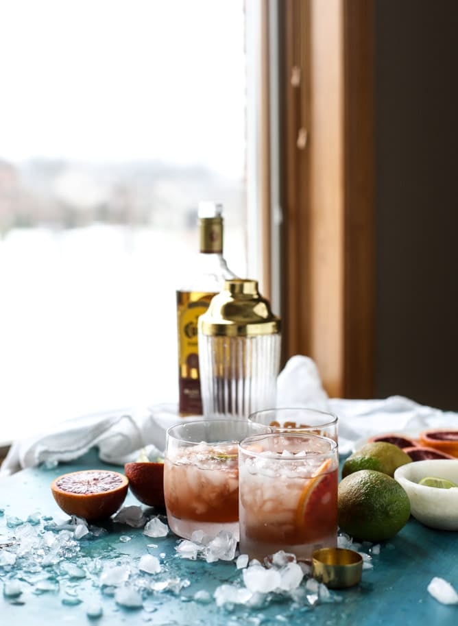blood orange tequila fizz I howsweeteats.com 