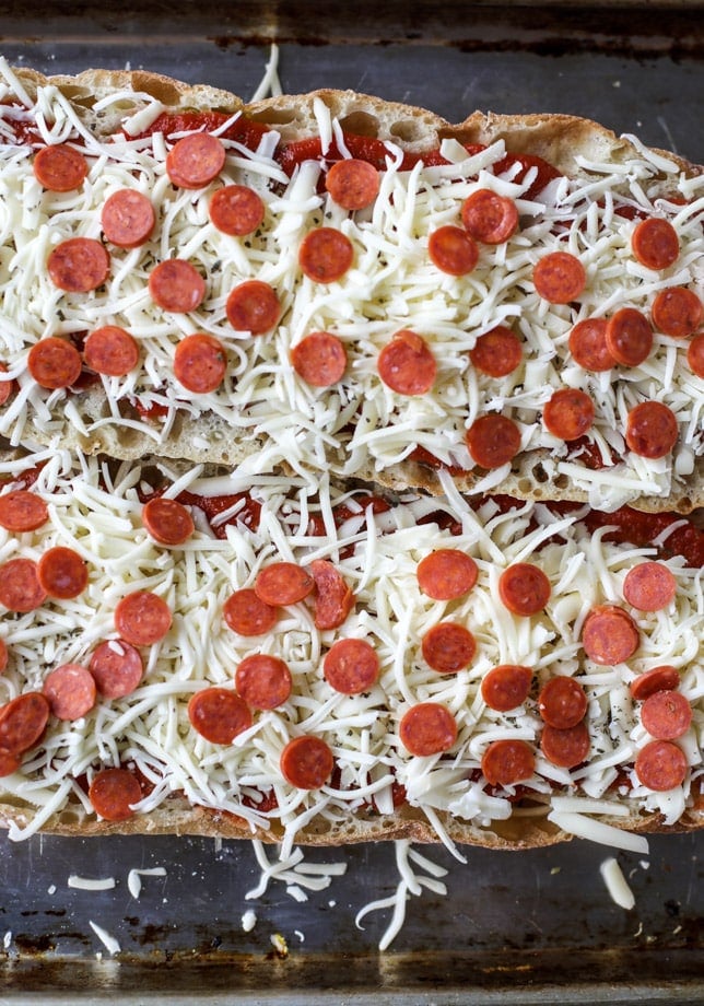 ciabatta bread pizza I howsweeteats.com 