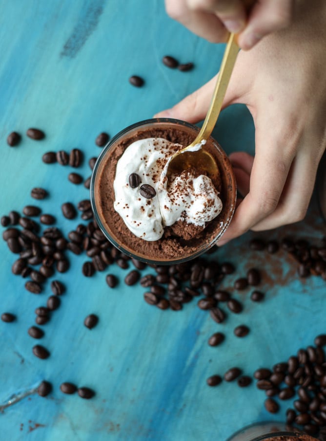 whipped tiramisu coffee chocolate mousse I howsweeteats.com 