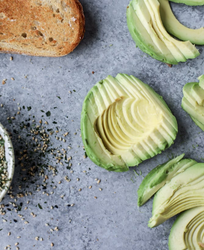 sesame cucumber ribbon avocado toast I howsweeteats.com 