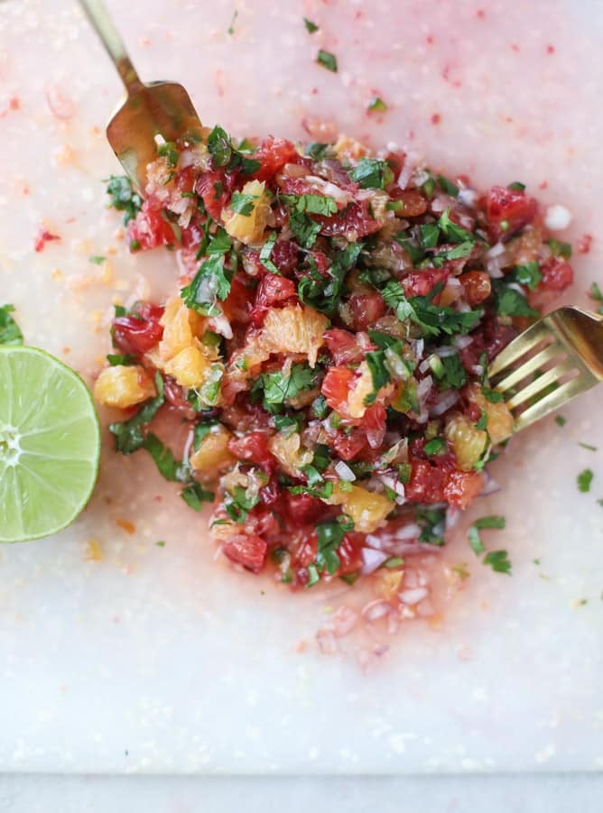 winter citrus butter salmon I howsweeteats.com 