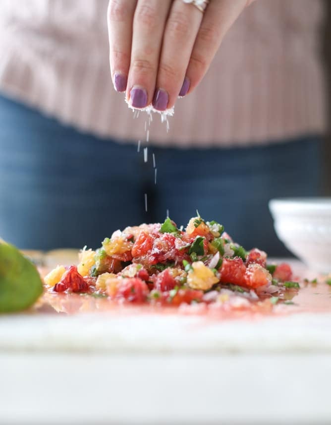 winter citrus butter salmon I howsweeteats.com 