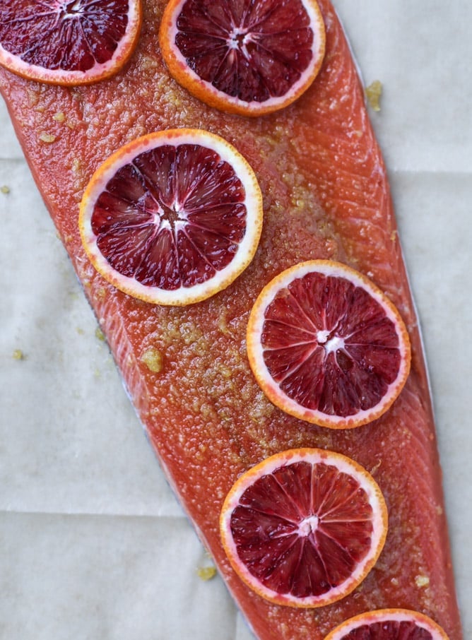 winter citrus butter salmon I howsweeteats.com 