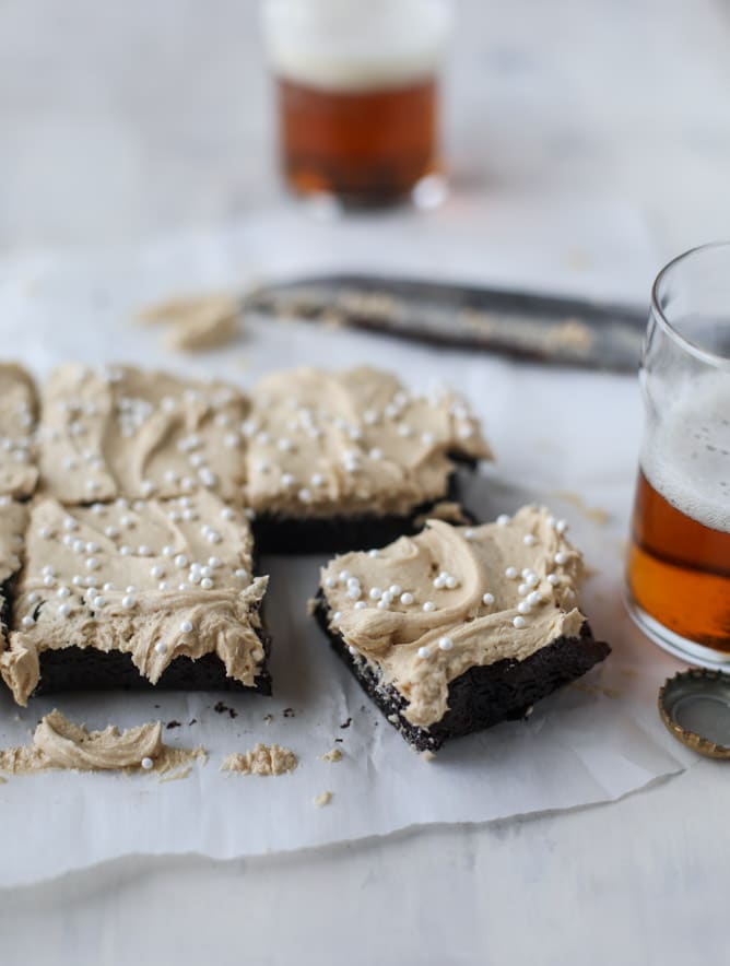 beer brownies I howsweeteats.com