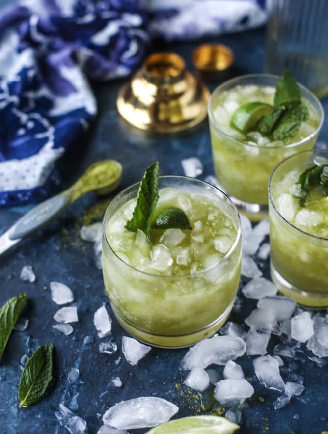 matcha ginger kombucha fizz I howsweeteats.com