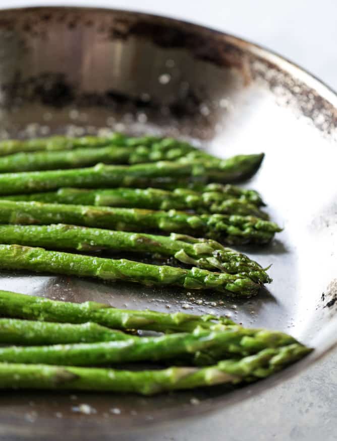 asparagus grilled cheese with brown butter & dijon I howsweeteats.com 