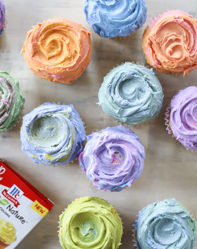 olive oil cupcakes with mascarpone buttercream I howsweeteats.com 