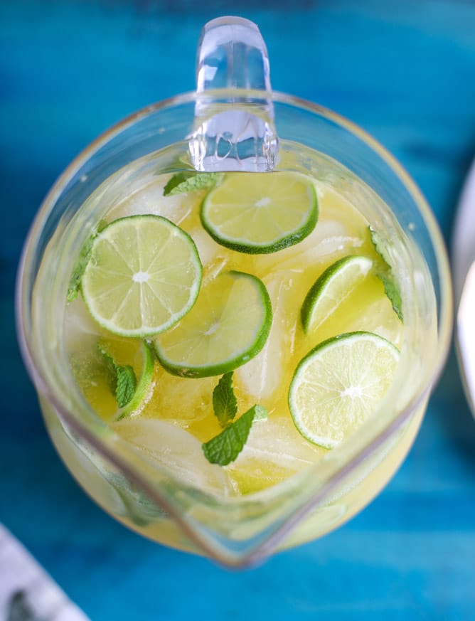 mint mango margarita punch I howsweeteats.com