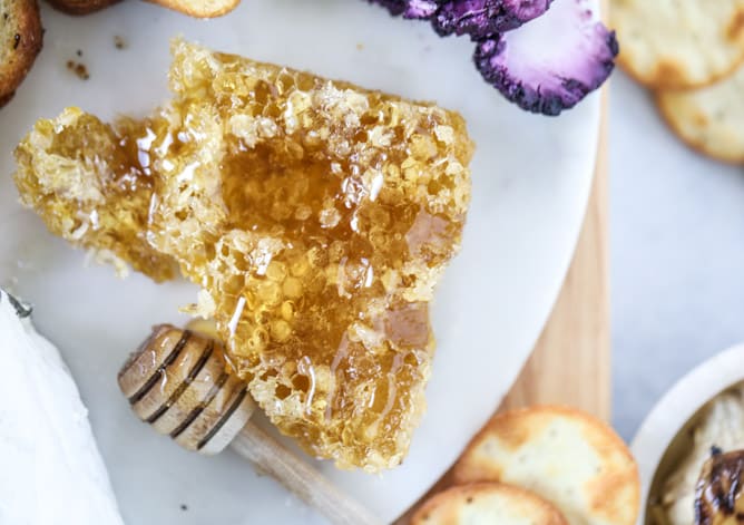late spring cheese board with beet whipped feta I howsweeteats.com 