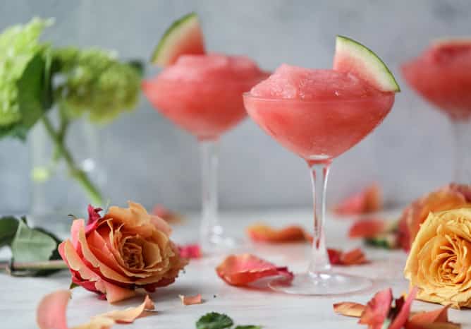 watermelon frosé I howsweeteats.com 
