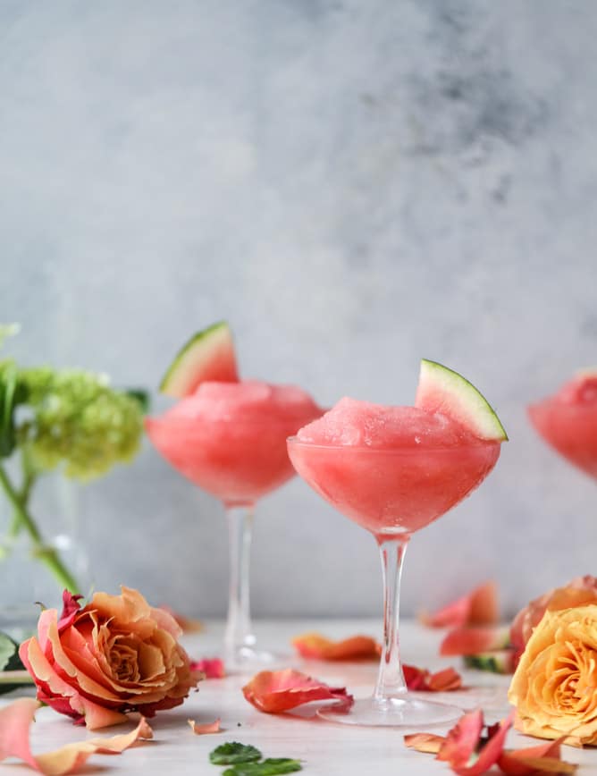 watermelon frosé I howsweeteats.com 