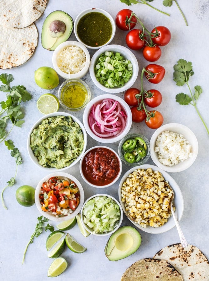 how to set up a taco bar for father's day I howsweeteats.com