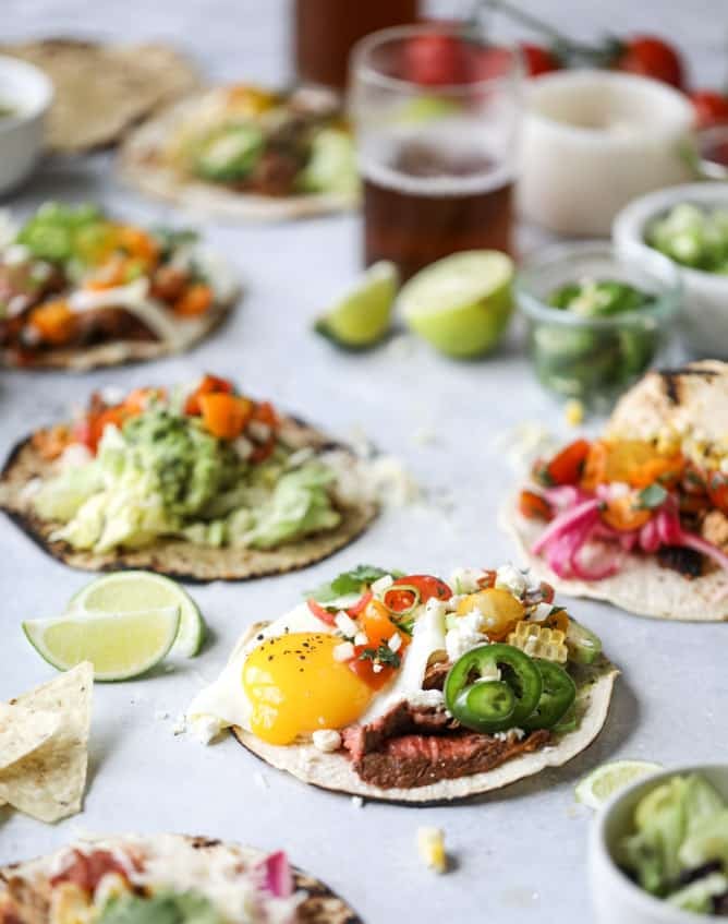 how to set up a taco bar for father's day I howsweeteats.com 