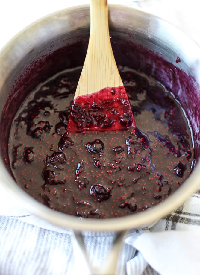 easy blueberry lavender chia jam I howsweeteats.com 
