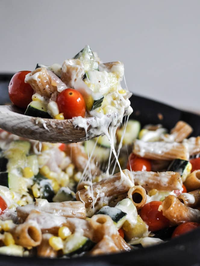 Brown Butter Vegetable Garden Pasta I howsweeteats.com 