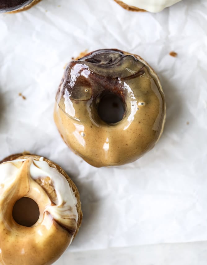 triple dipped chocolate peanut butter doughnuts I howsweeteats.com