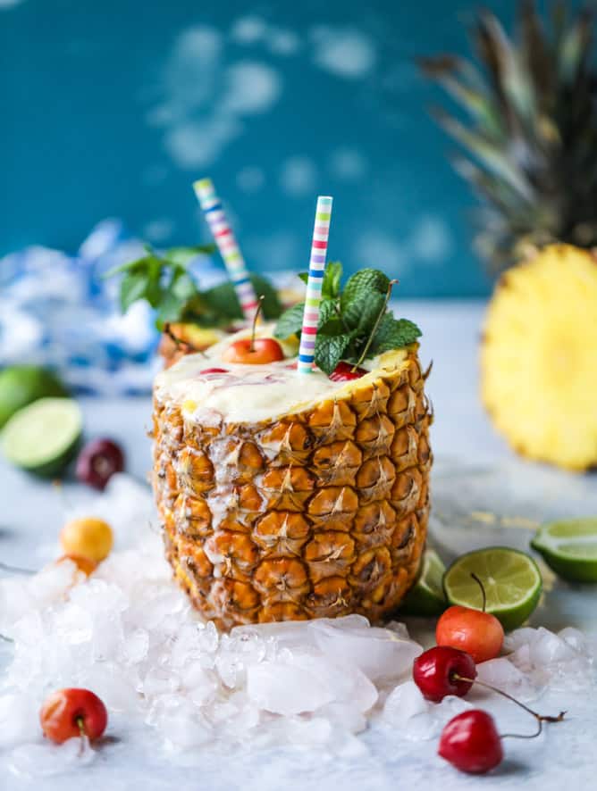 piña colada mocktails I howsweeteats.com
