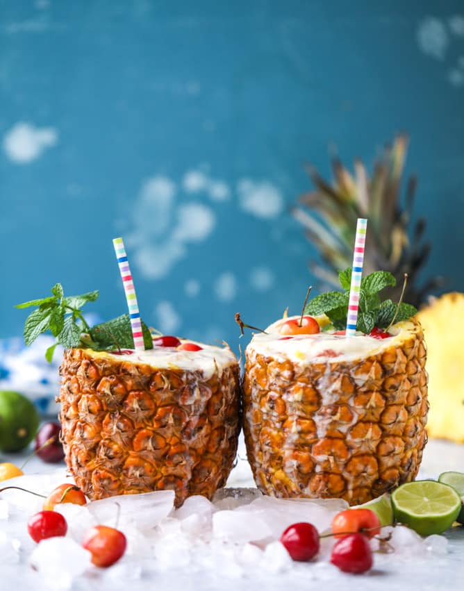 piña colada mocktails I howsweeteats.com
