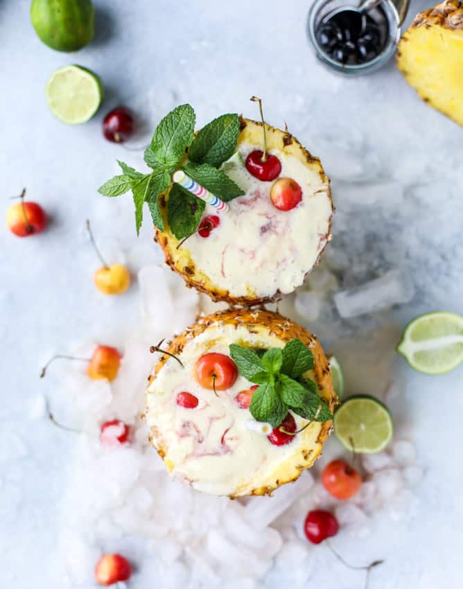 piña colada mocktails I howsweeteats.com