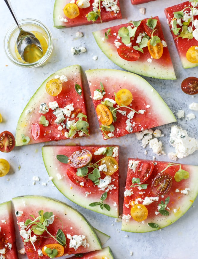 watermelon salad wedges I howsweeteats.com